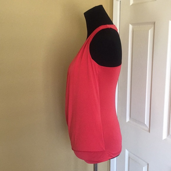 BEBE DOUBLE LAYER DROP NECK RACEBACK PARTY TOP - Picture 6 of 16